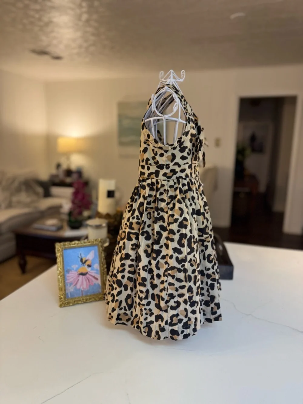 🤎🖤 JANIE AND JACK SILK PLEATED CHEETAH PRINT DRESS SIZE 2T! - Picture 6 of 11